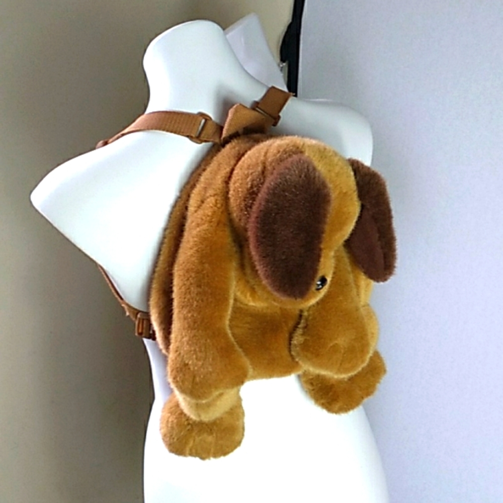 Dog backpack tan no name brand used
